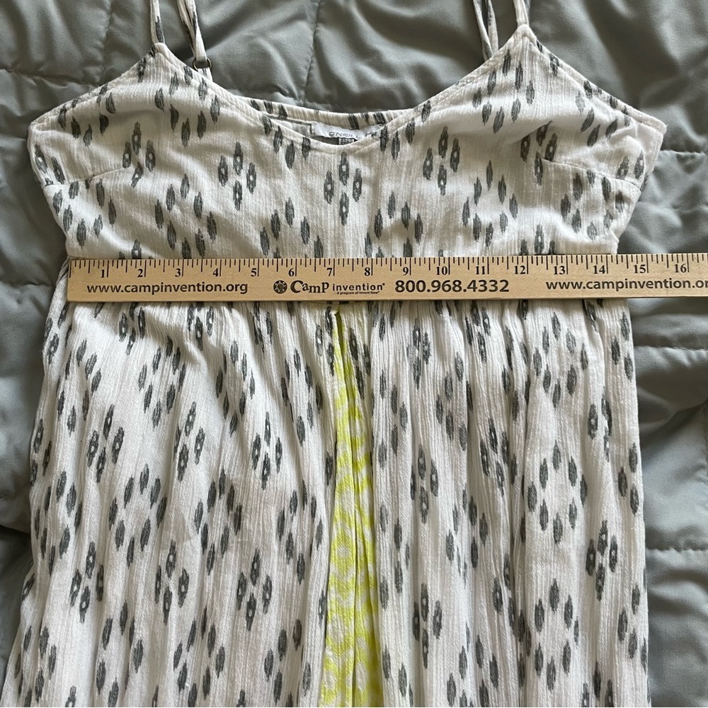 O'Neill Lagoon Grey and Yellow Print Maxi‎ Dress Size 5 - Picture 8 of 11